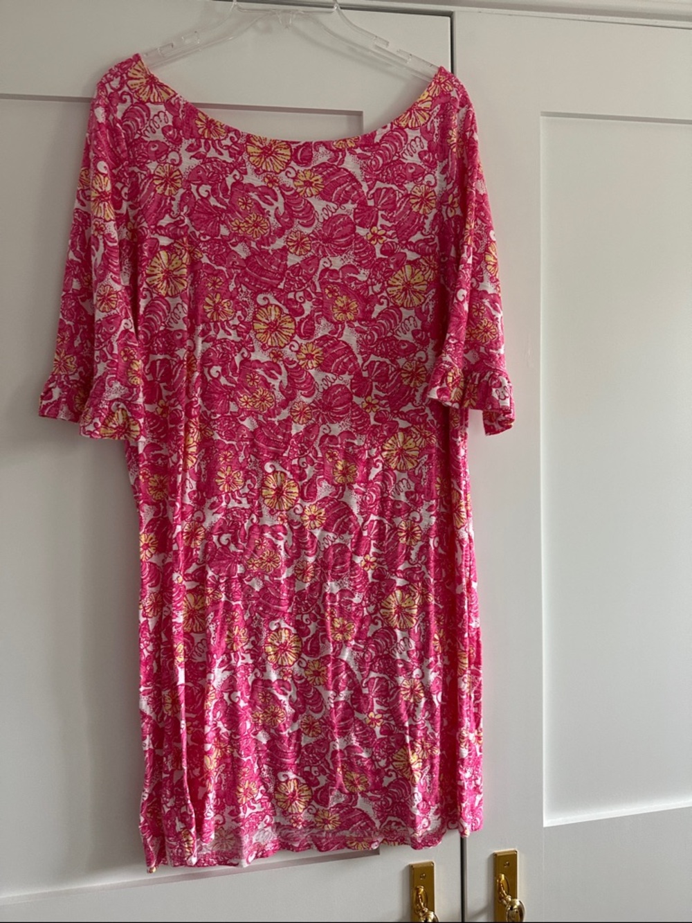 Lilly Pulitzer Pink & Yellow Floral Midi Dress